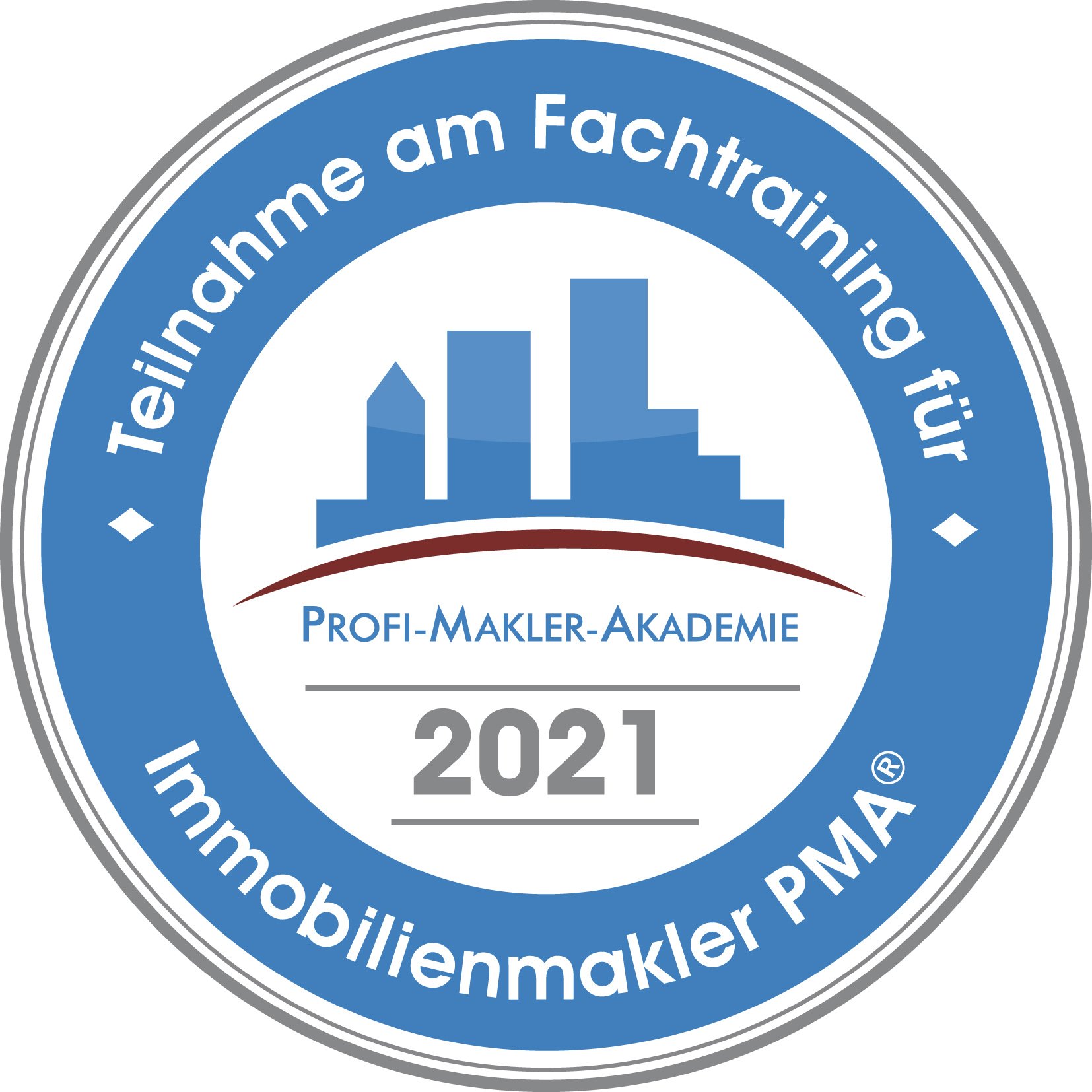 Siegel Fachtraining fuer Immobilienmakler PMA 2021